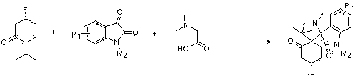 Double-spiro compound containing isatin mother nucleus with antineoplastic activity and synthesis method thereof