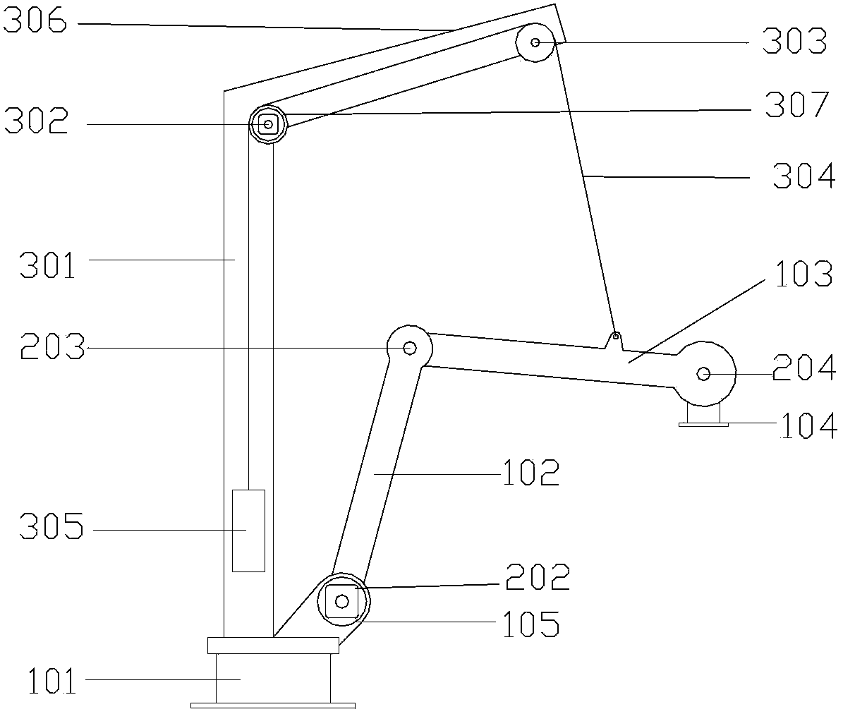 Robot driving structure