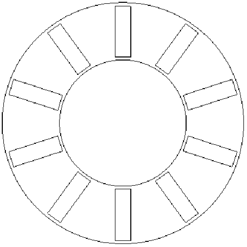 Tangential rotor for rotating motor