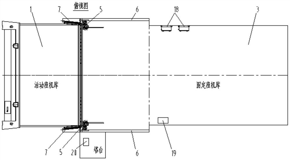 Motor-driven telescopic hangar