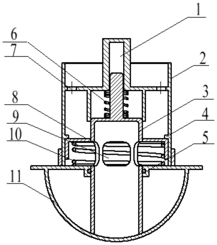 A double anti-blocking pile flushing device and method for a self-elevating platform with hydraulic opening and closing