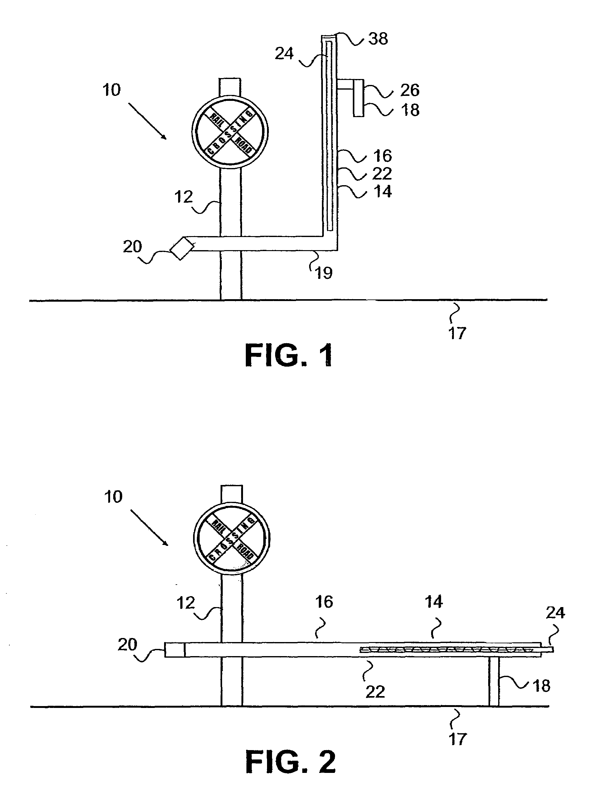 Railroad grade crossing assembly