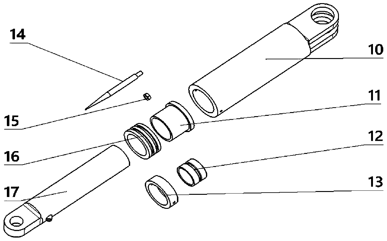 Undercarriage with oil-gas buffer type longitudinal buffeting reduction device