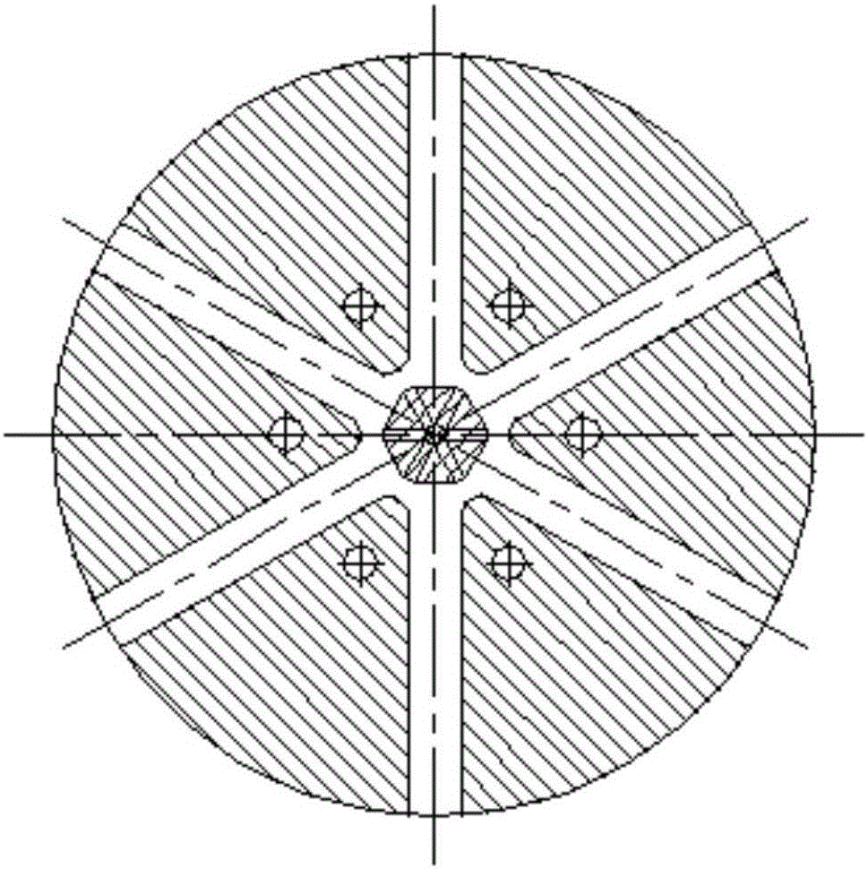 Extrusion molding and presulfurization integrated device for short fiber radial orientation strengthened annular tread