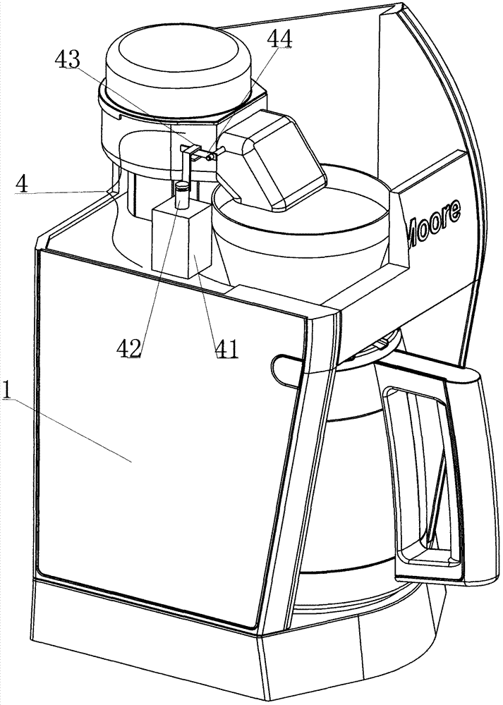 Adjustable bean-grinding coffee machine