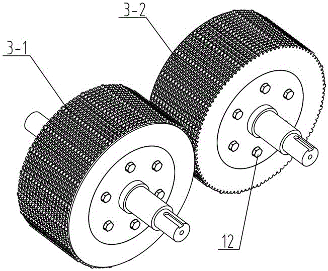 Double-toothed roller crusher and working method thereof