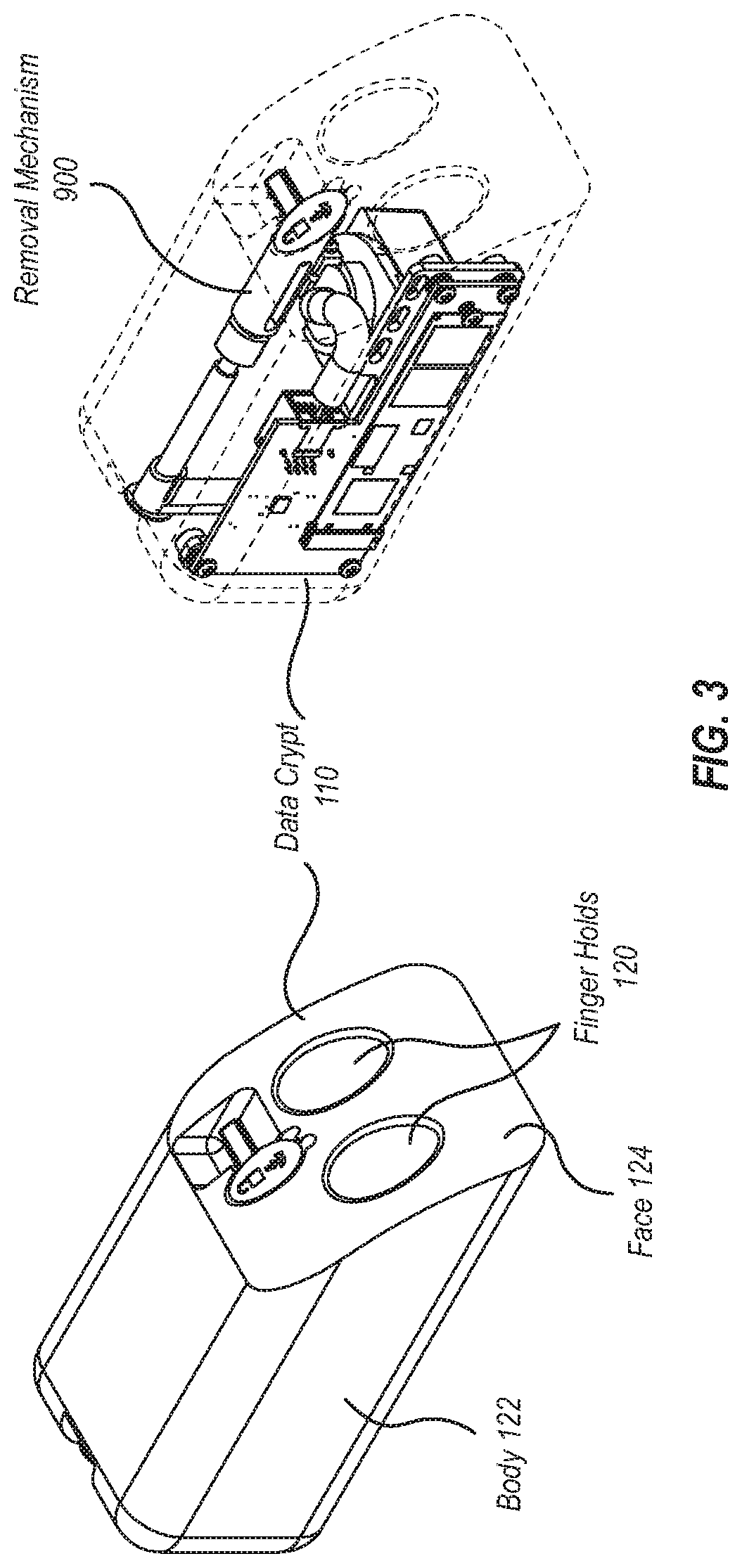 Secure, removable, wet pluggable data crypt for unmanned undersea vehicles