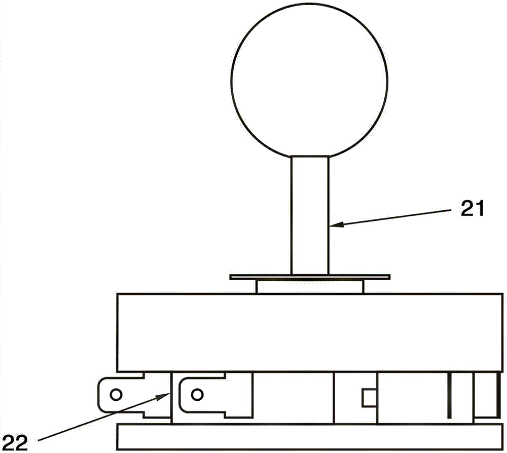 Rocking handle touch-tone wireless remote control device and boxing robot toy controlled by the device remotely