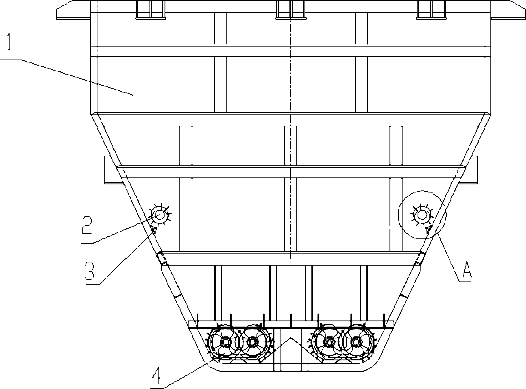 Arch breaking device for storage bin