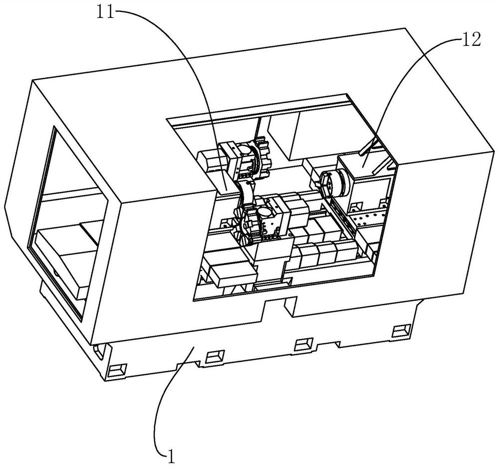 Double-position machining numerical control machine tool