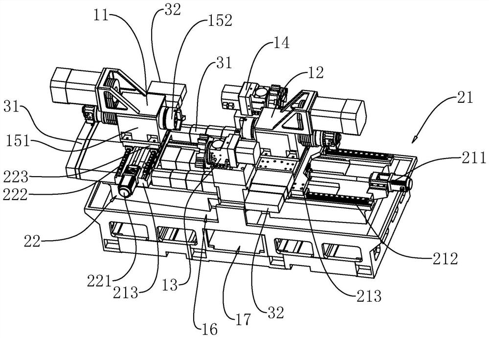 Double-position machining numerical control machine tool