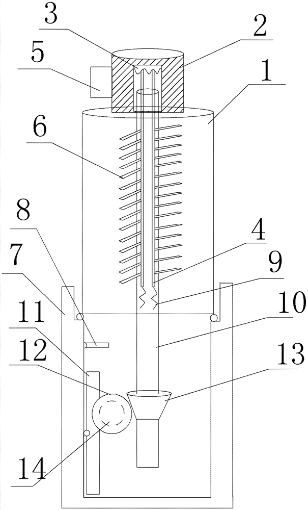 Crusher for drying debris