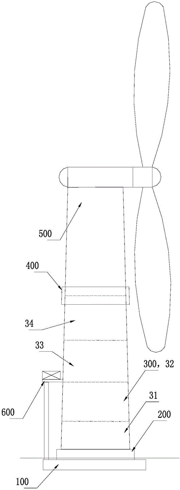 Reinforced-concrete draught fan tower