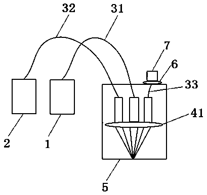 Optical fiber sensing-based laser excitation heat wave signal detection device