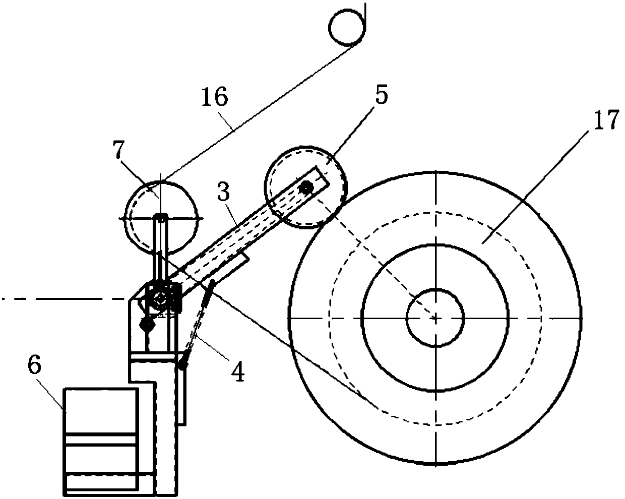 An optical cable automatic cable unwinding and arranging device