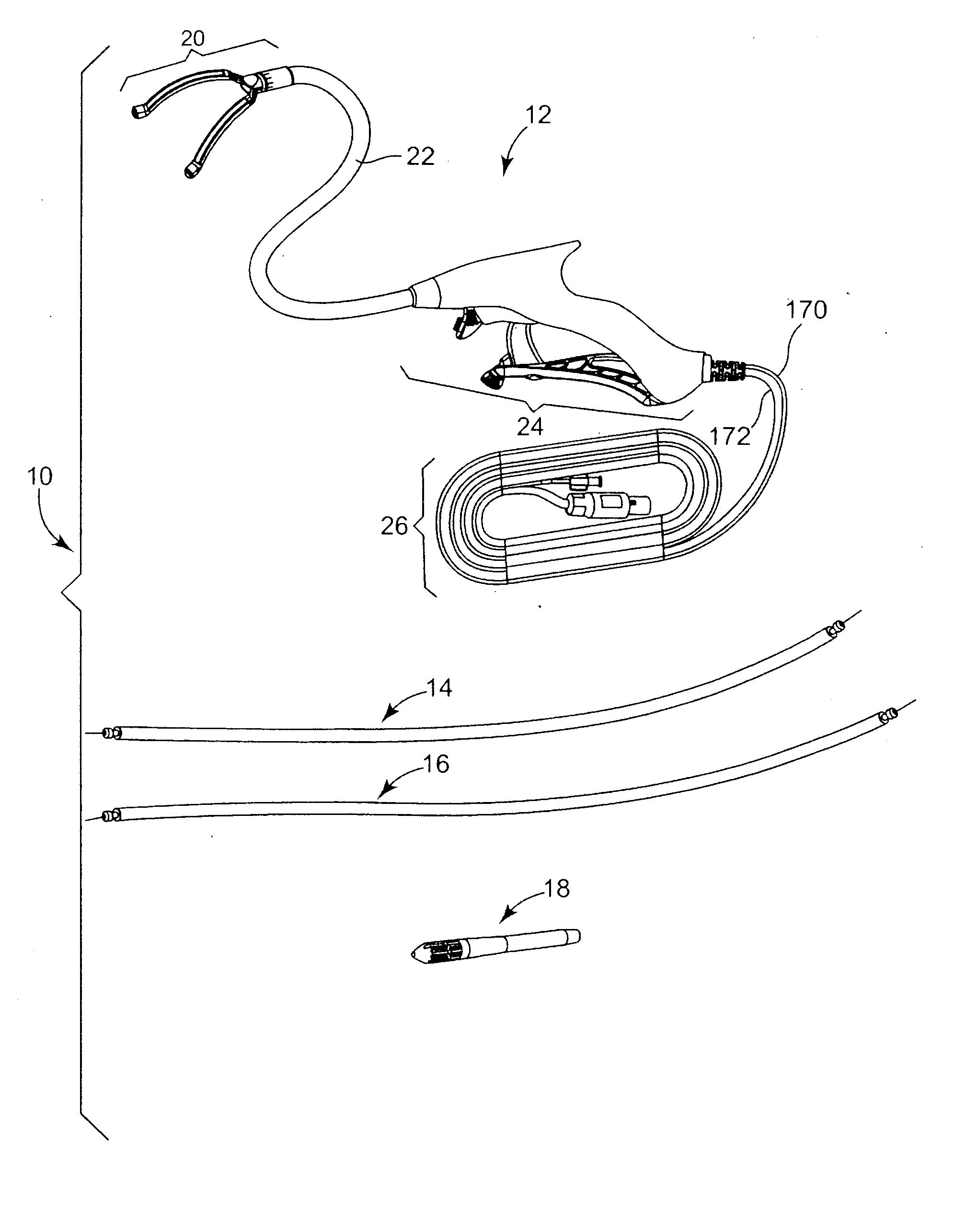 Ablation device and system for guiding ablation device into body