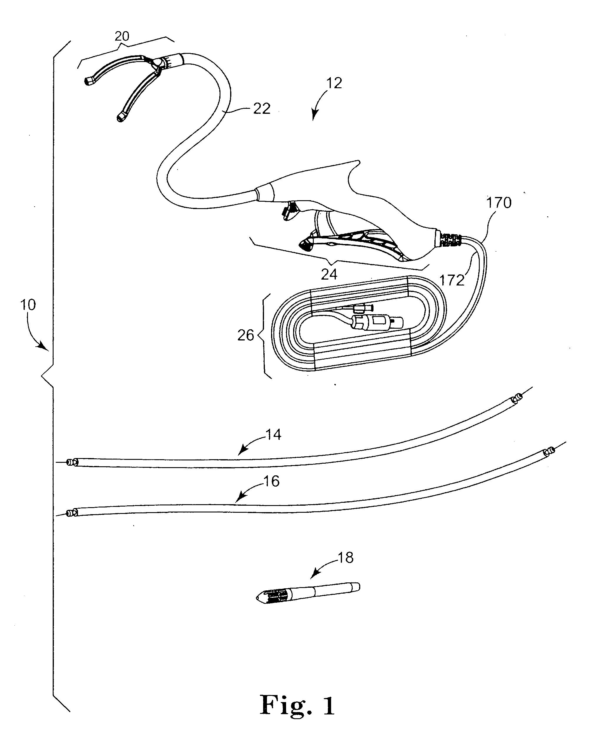 Ablation device and system for guiding ablation device into body