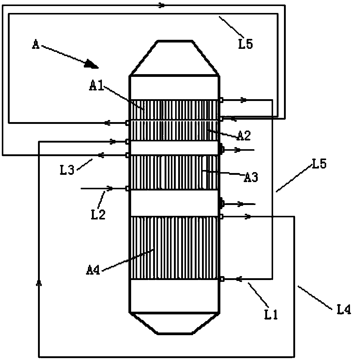 Novel active carbon analysis tower and active carbon analysis process