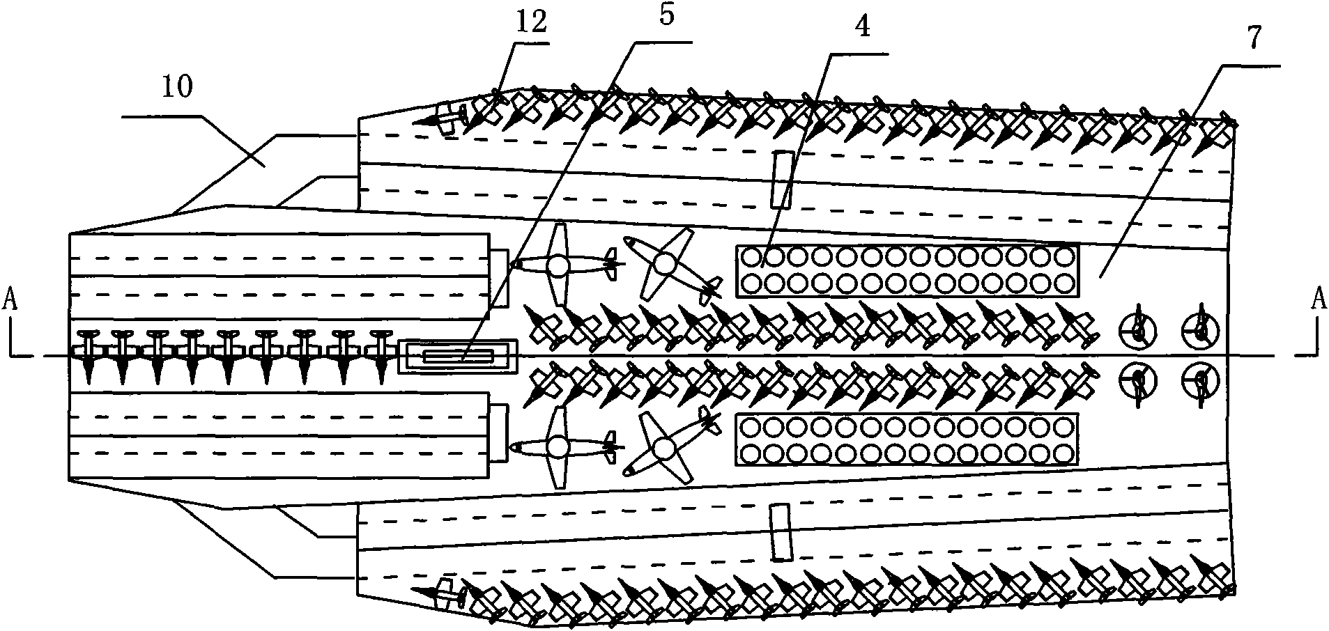 Navigation submarine ship with hydrofoil power cabins