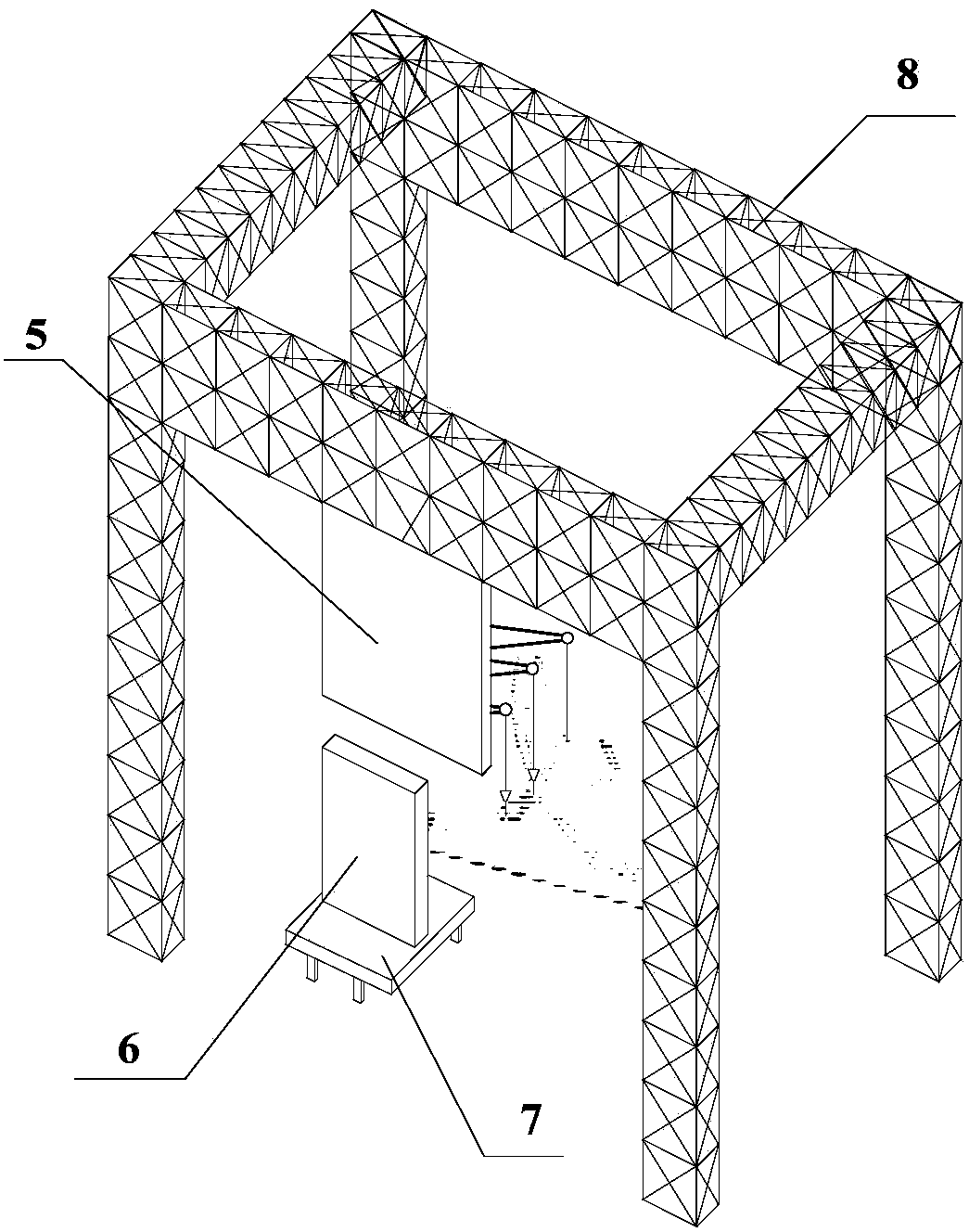 Deep space exploration large-caliber antenna calibration ground test system based on suspension device