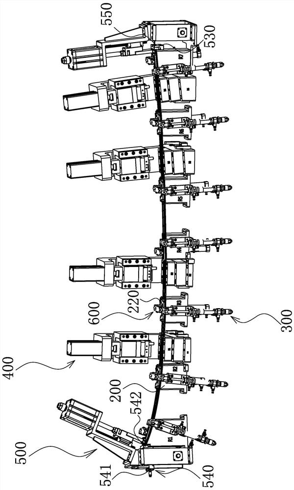 Semi-automatic equipment integrating punching and assembling of car roof decorative strip