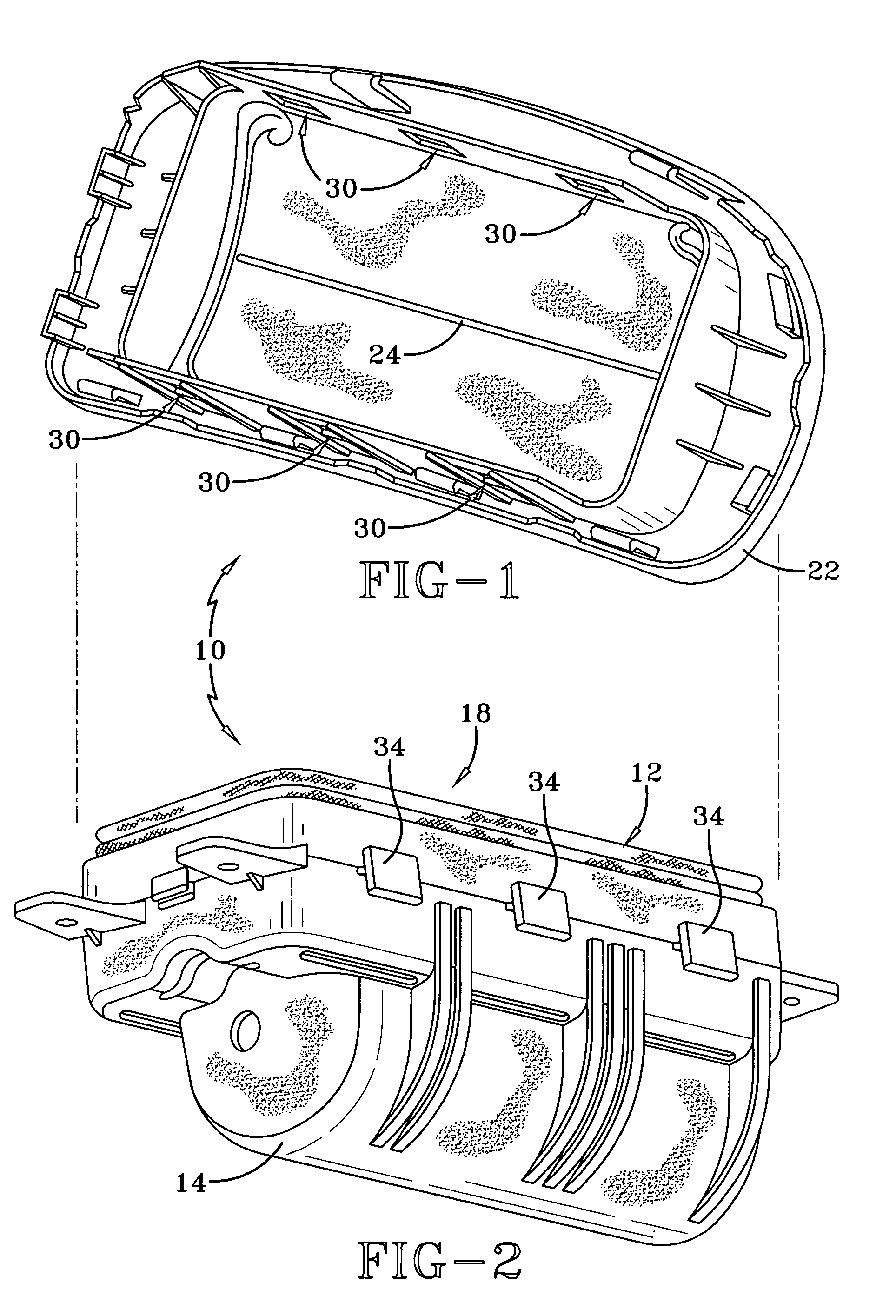 Air bag door and attachment method