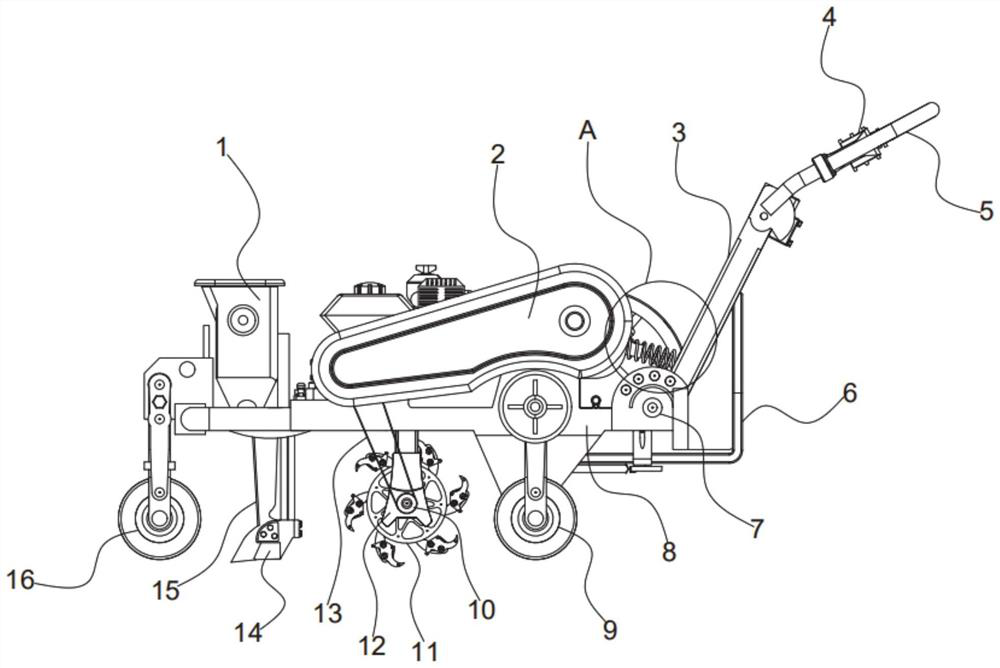 Corn straw inter-ridge crop rotation returning machine