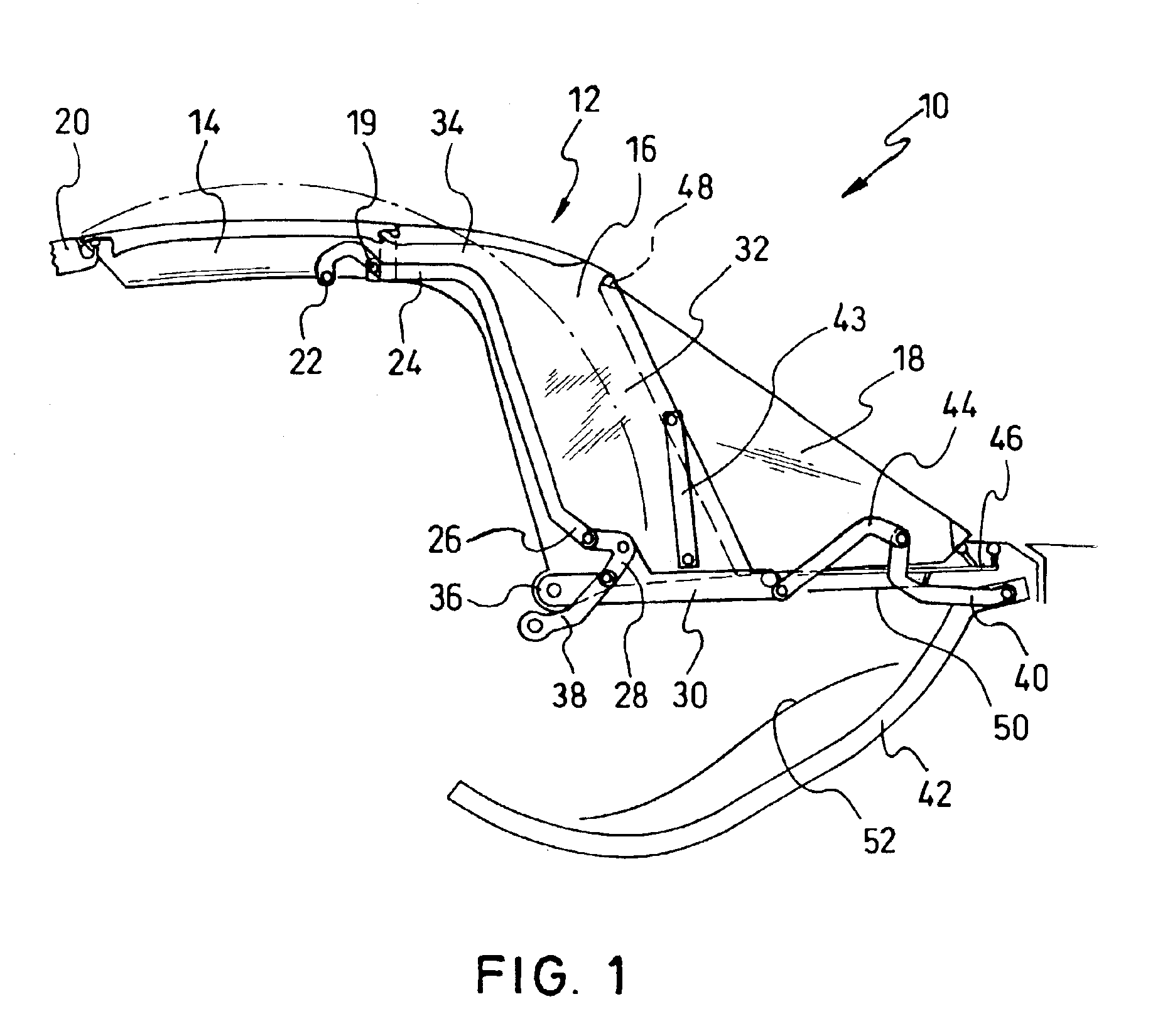 Cabriolet motor vehicle with foldable hardtop