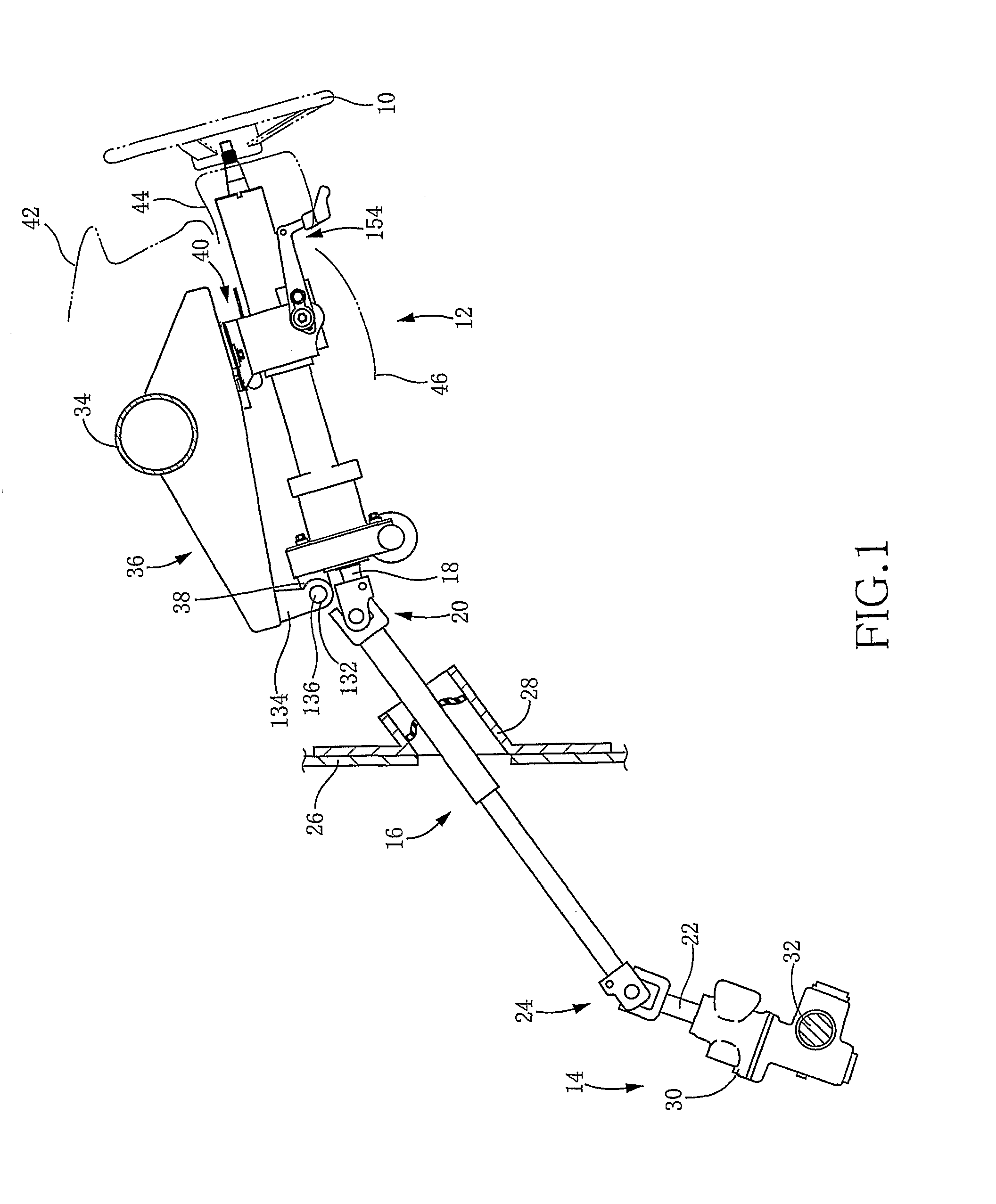 Steering-force transmitting apparatus for vehicle