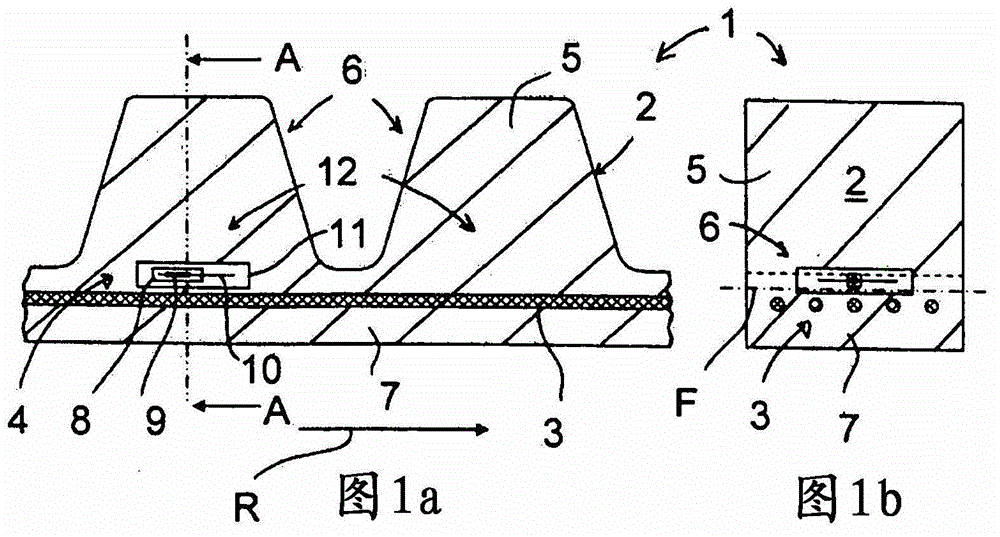 Drive belt for transmitting drive motion, device for driving the drive belt and method for starting and running the drive belt