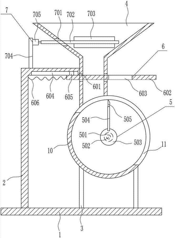 Feed spreading device for chicken and ducks in breeding industry