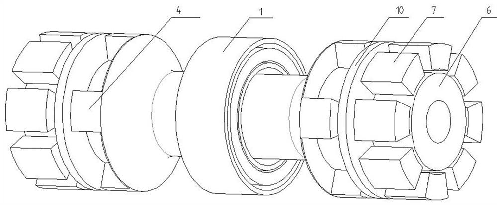 Back-to-back multiple excitation hybrid generator based on homodromous electromagnetic pole coupling