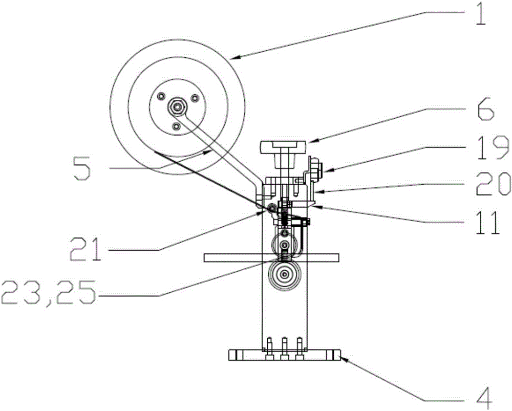 Tool device for pasting adhesive tape to decorative strips and glass clamping strips of automobile