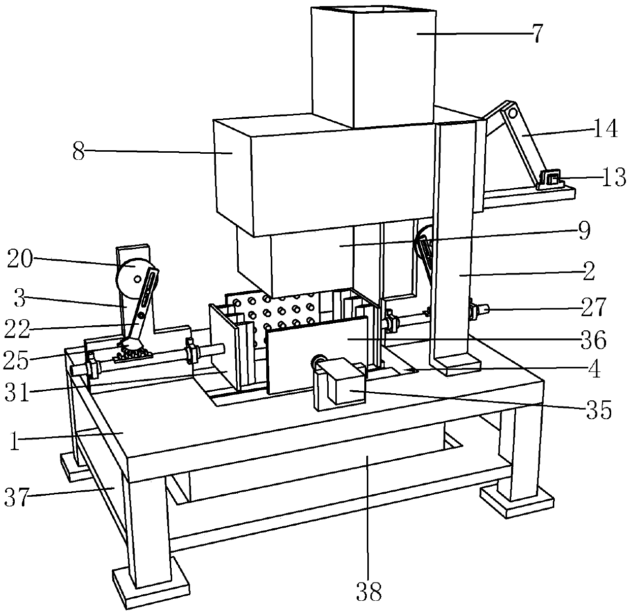 Flattening device for waste carton recycling