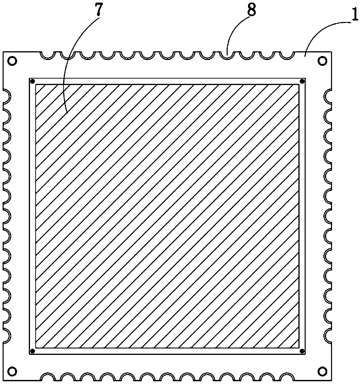 Stamp hole bonding pad surface mounting type image visual processing module