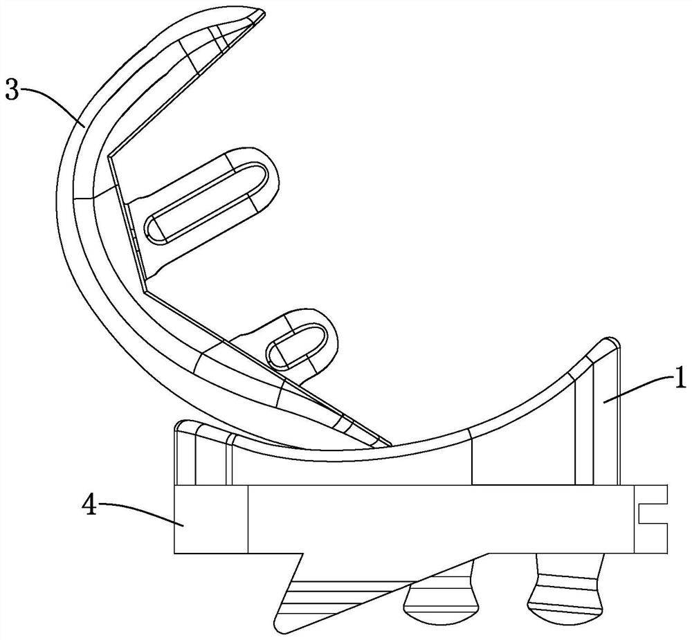 Bionic stable unicompartmental knee joint tibial plateau pad and knee joint prosthesis applying same