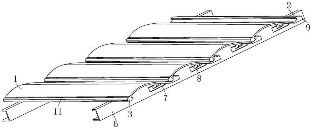 Building roof tile and construction method thereof