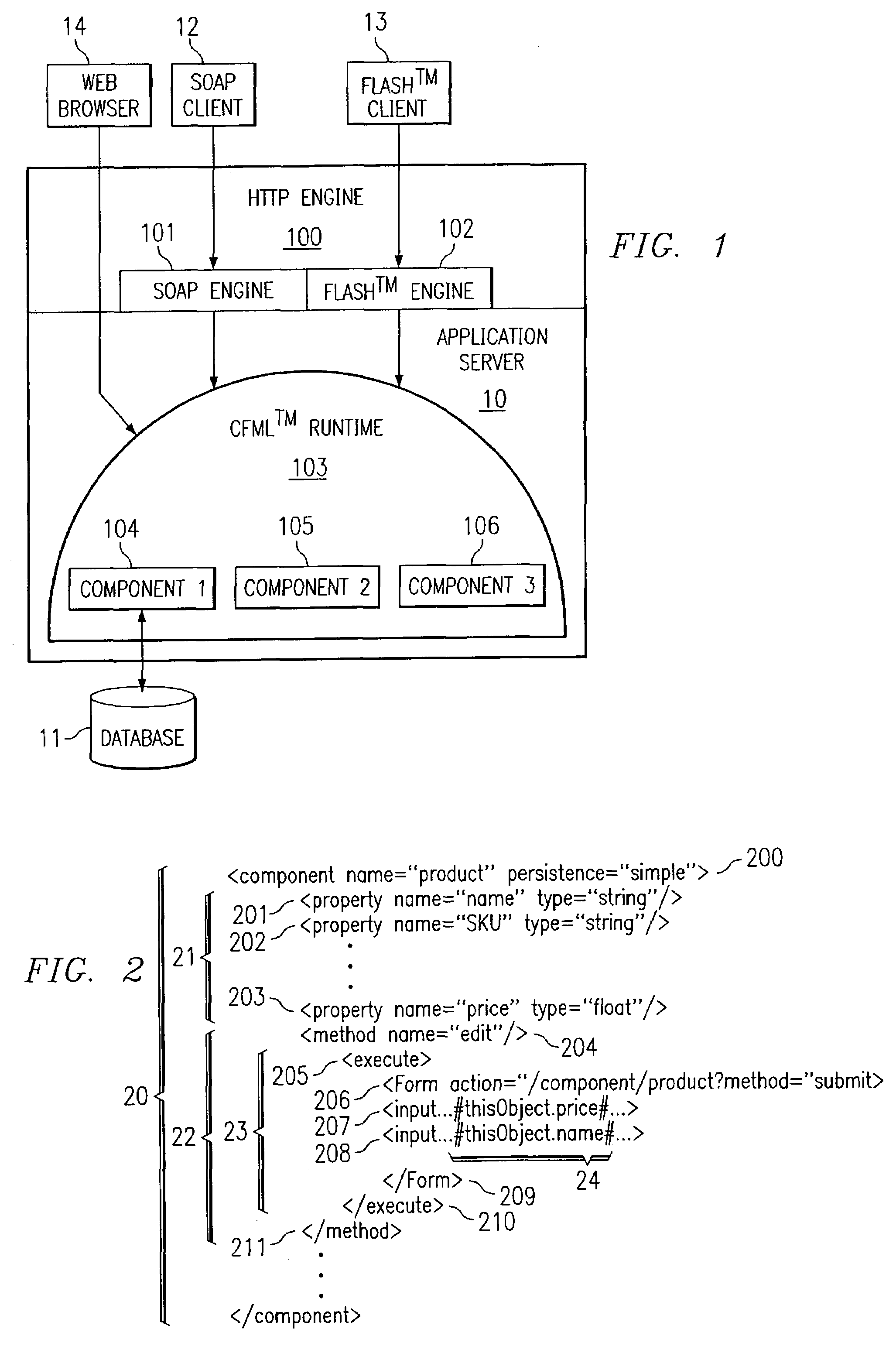 Universal component system for application servers