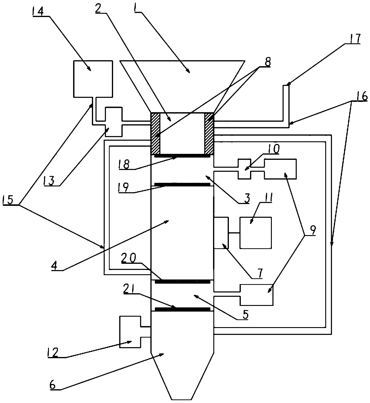 Method for continuously producing active magnesium oxide and recovering carbon dioxide by heating magnesite with microwave