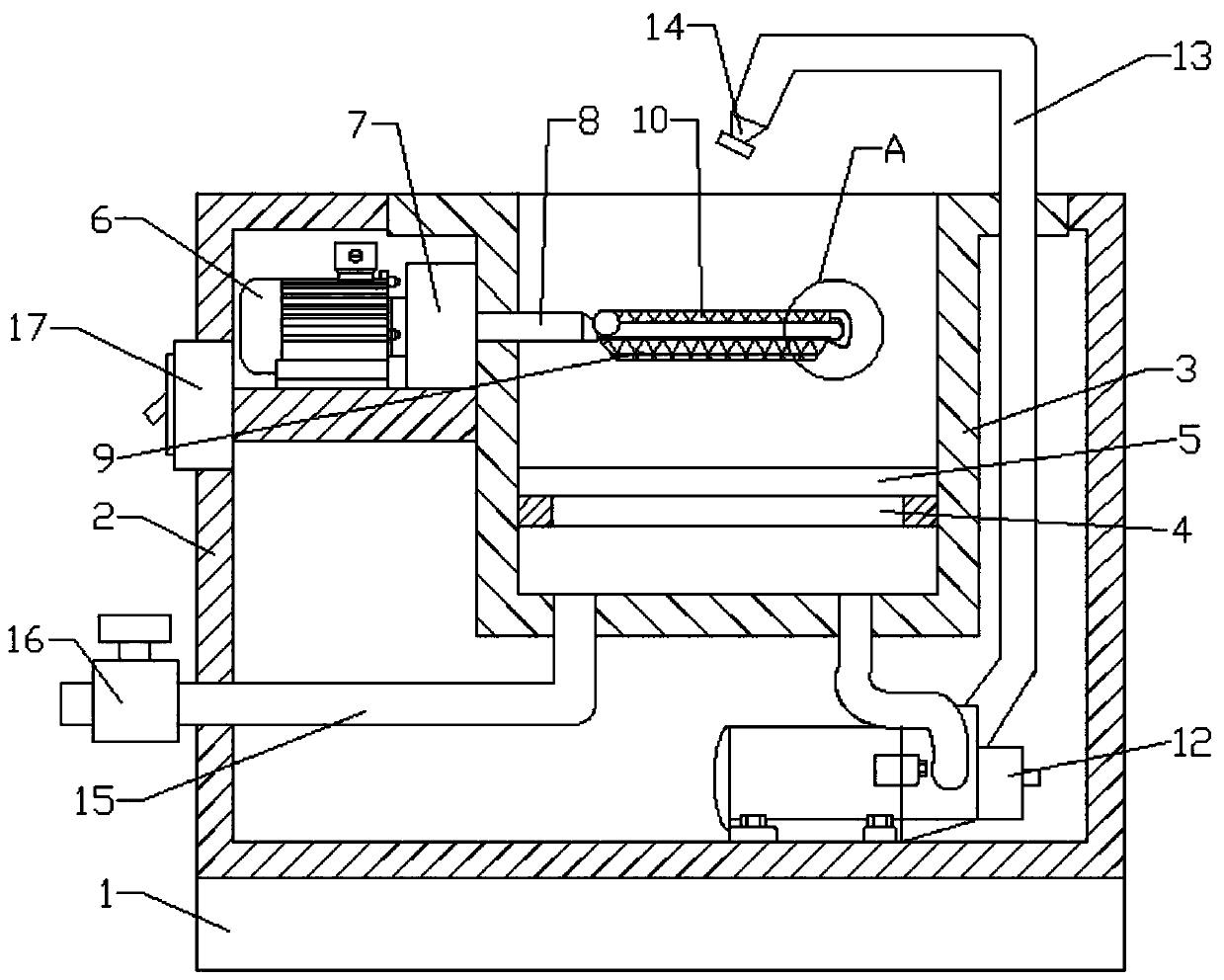 Triangular vertical arm surface rust removal device