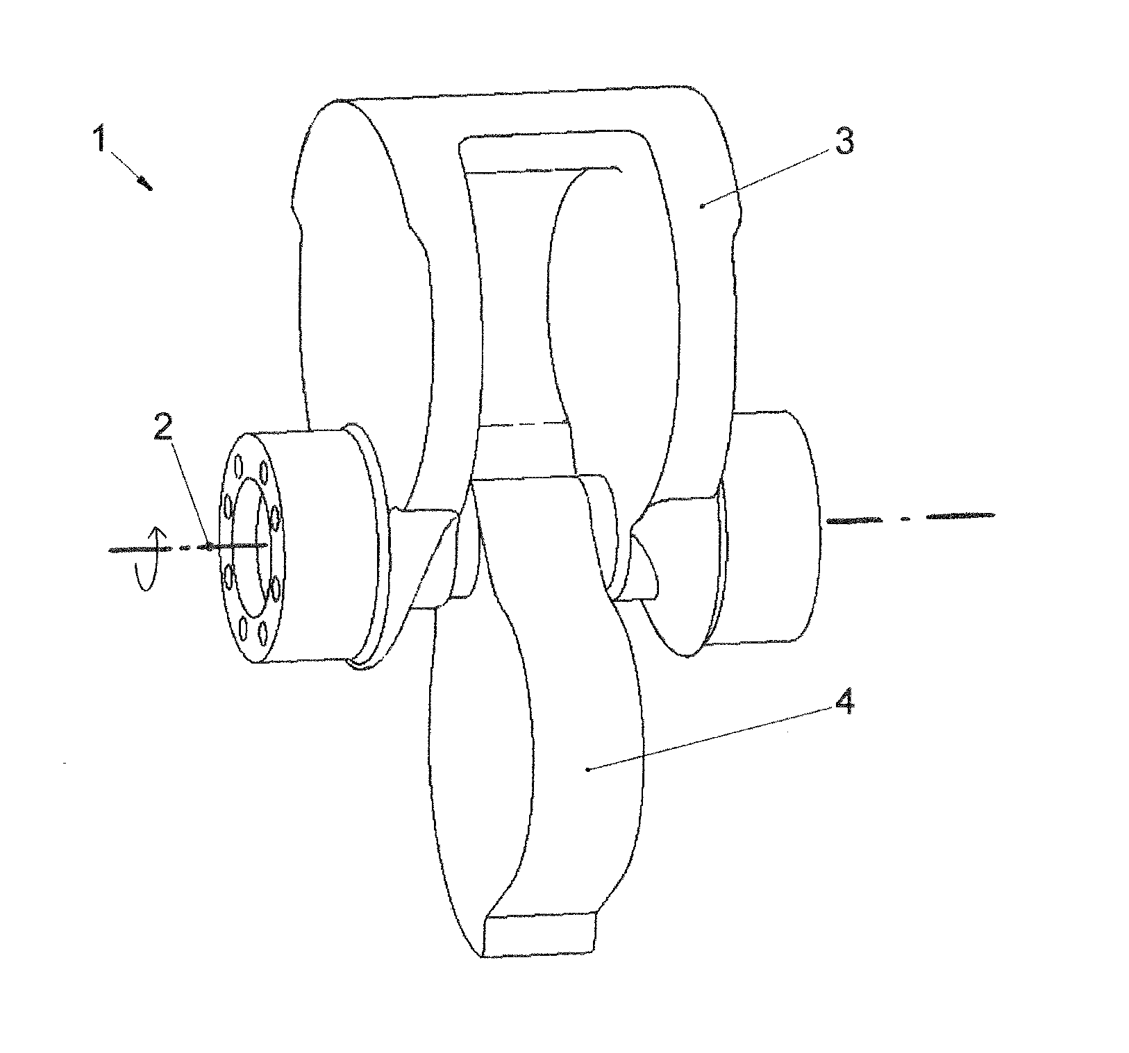 Eccentric shaft assembly having fixed and movable eccentric masses