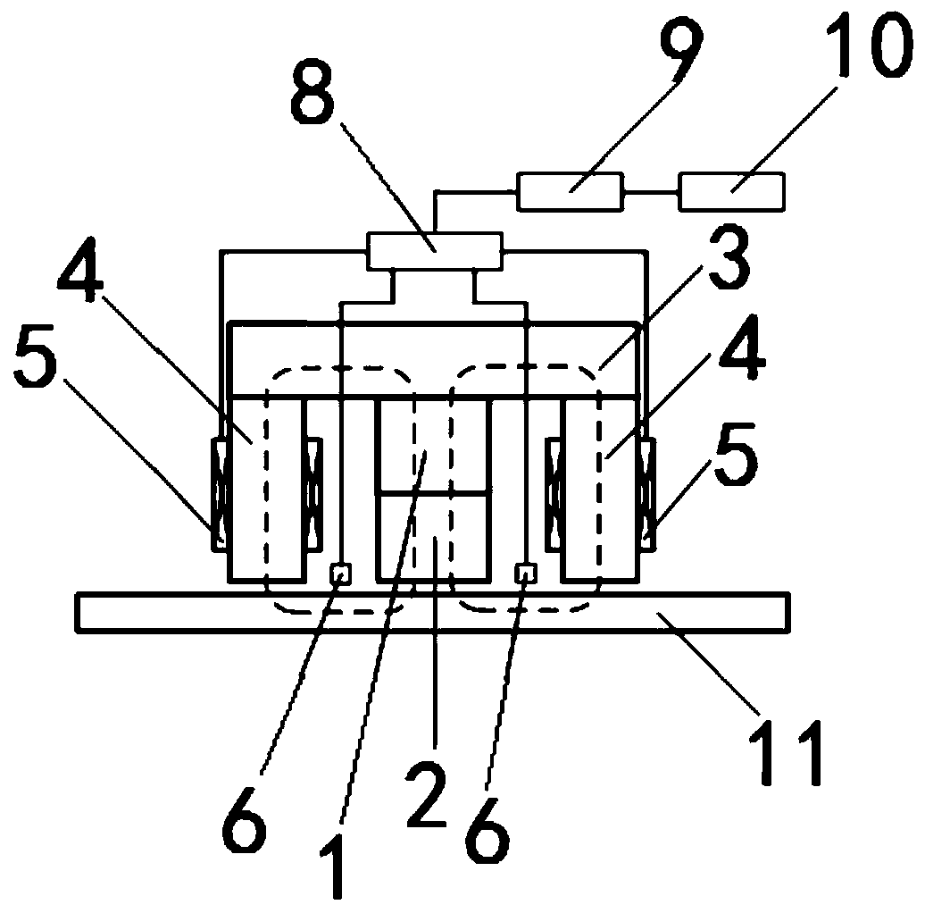 Electromagnetic sensor for monitoring state of elevator traction steel belt and monitoring method