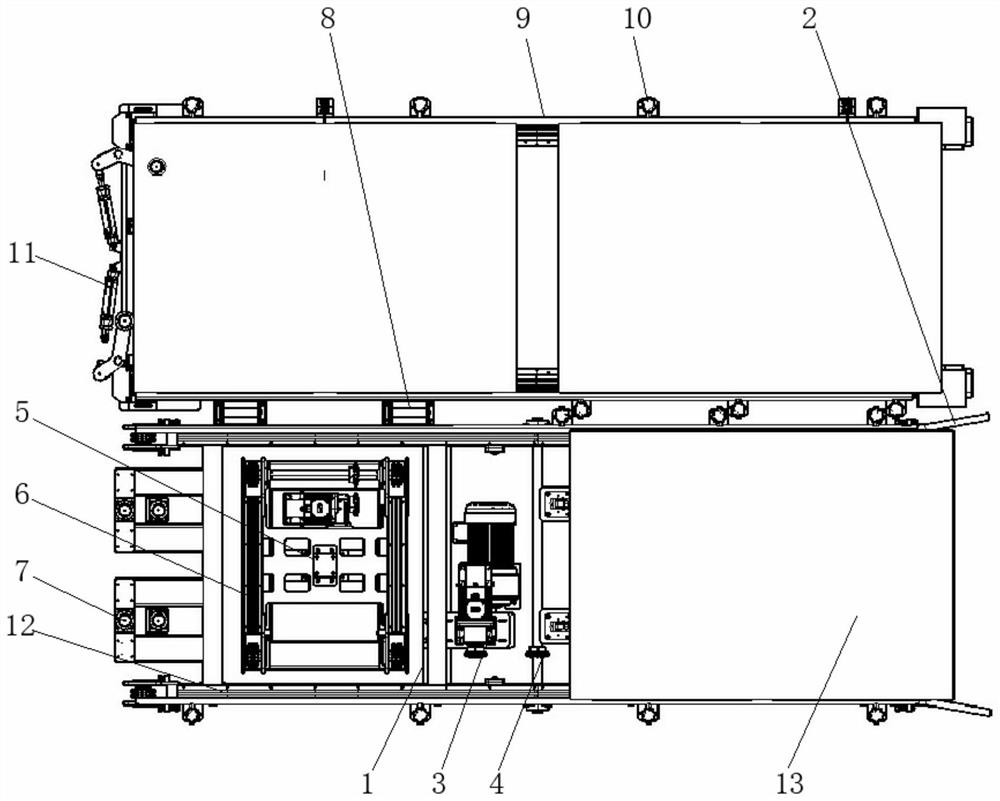 Empty frame and full frame switching mechanism for automobile accessory stacking machining