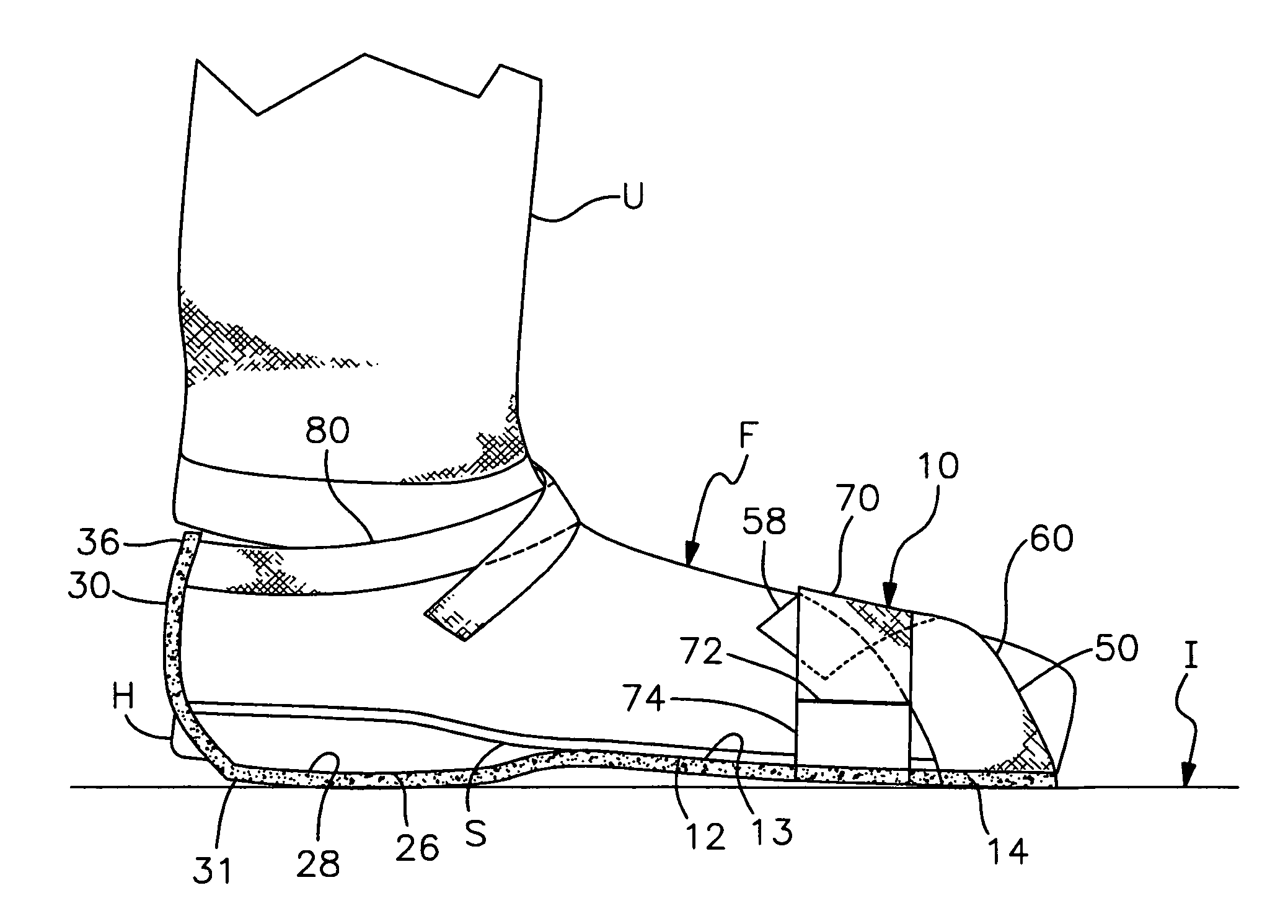 Ice gripping attachments for footwear