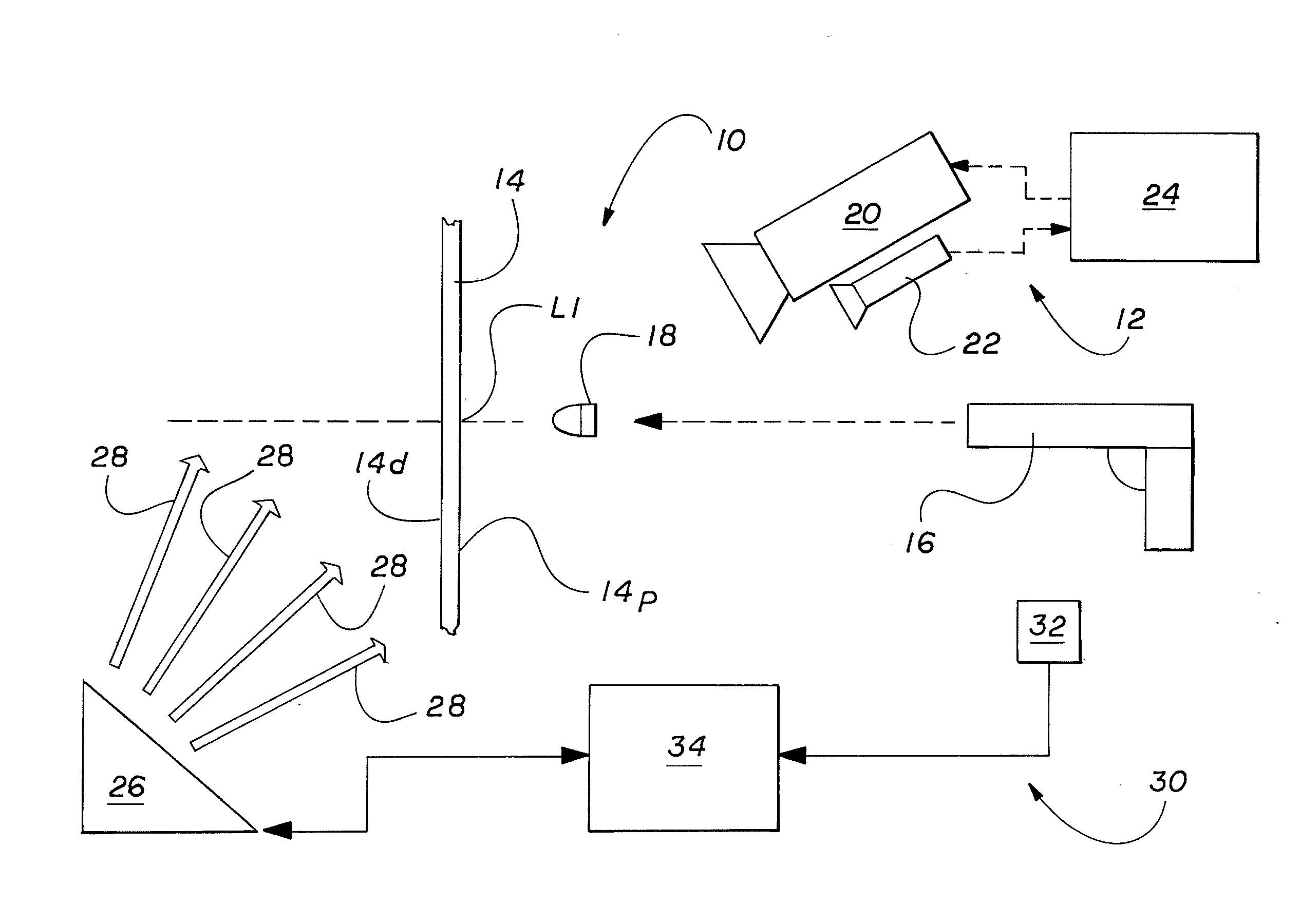 Light Based Projectile Detection System for a Virtual Firearms Training Simulator