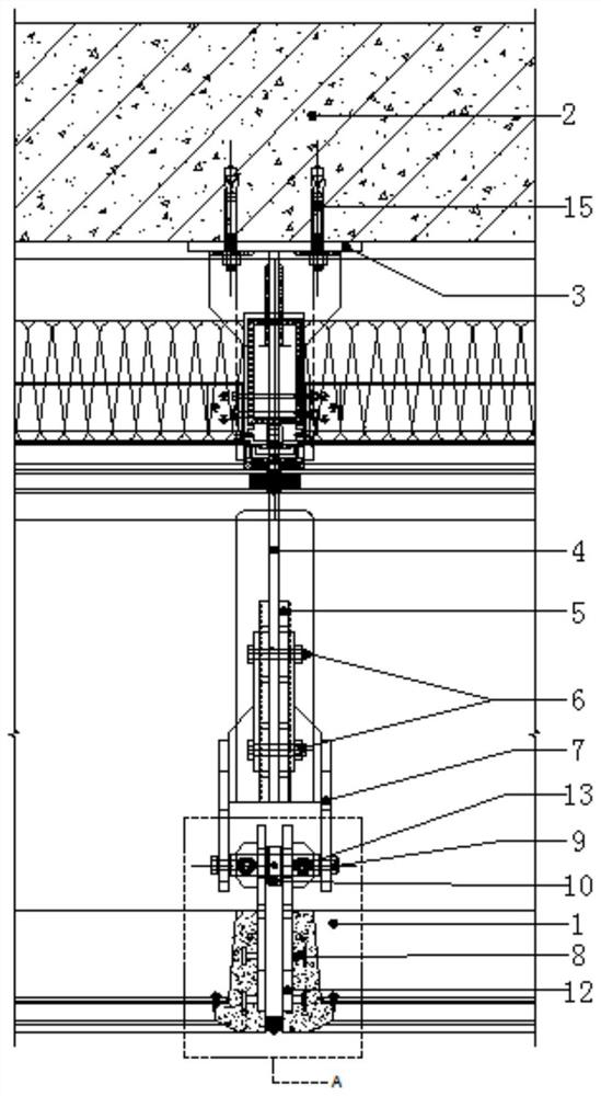 Double-layer curtain wall system with outer-layer curtain wall made of UHPC material