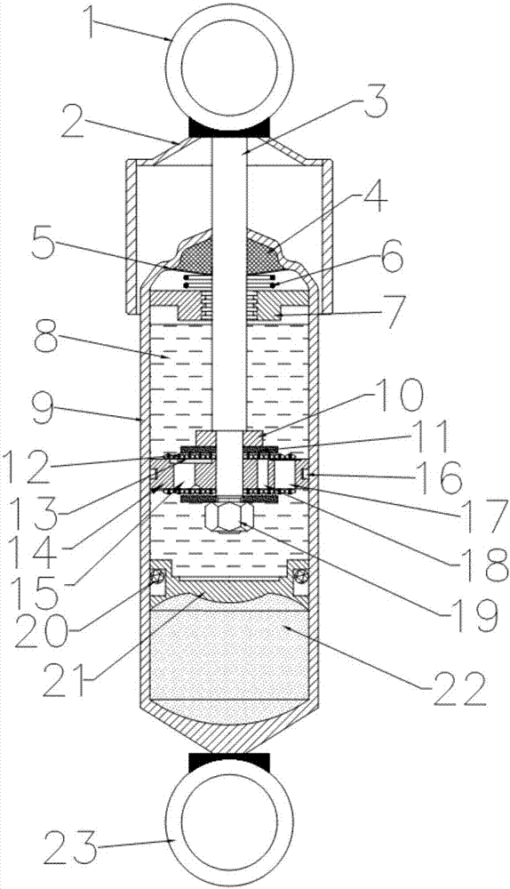 An adjustable damping shock absorber based on piezoelectric self-sensing