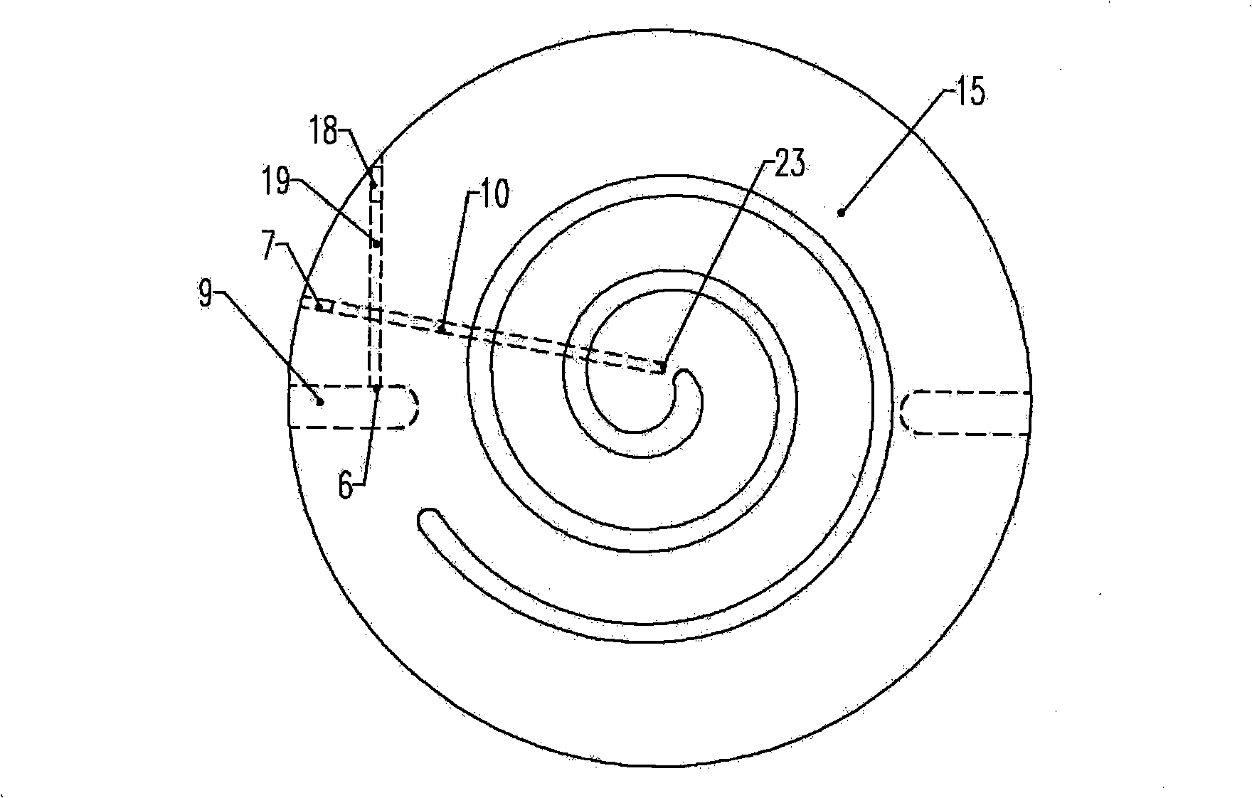 Cyclone compressor possessing lubricating system