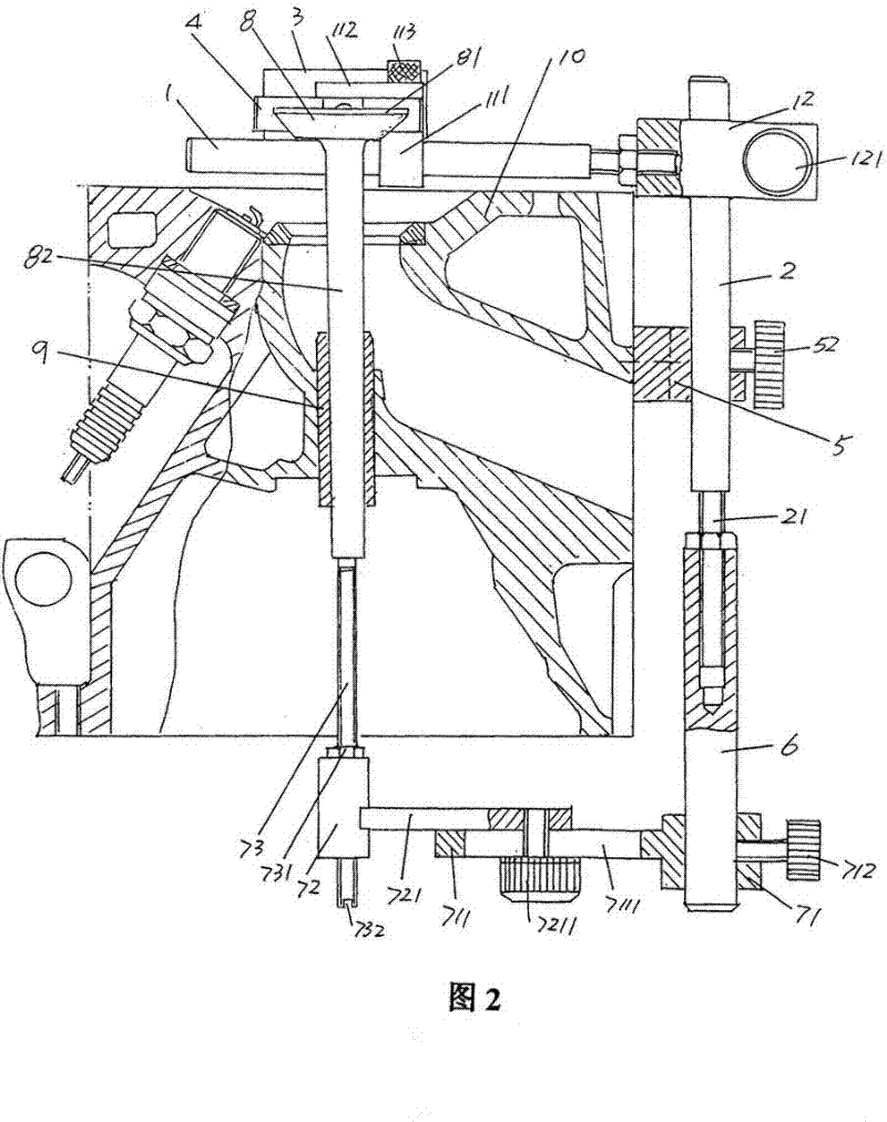 Abrasion loss measurement device for engine valve guide pipe