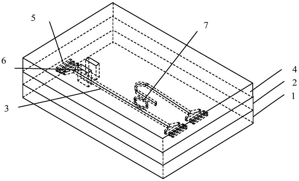 Microwave frequency measurement chip as well as applying method and preparing method thereof